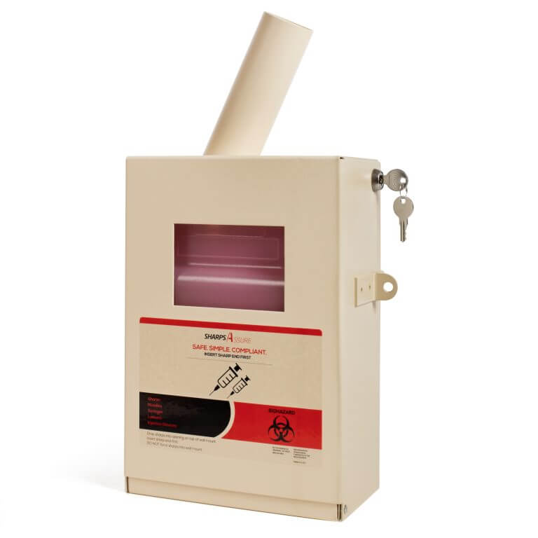 Maximum Security Wall Mount Enclosure for 1.5 Gallon Sharps Container